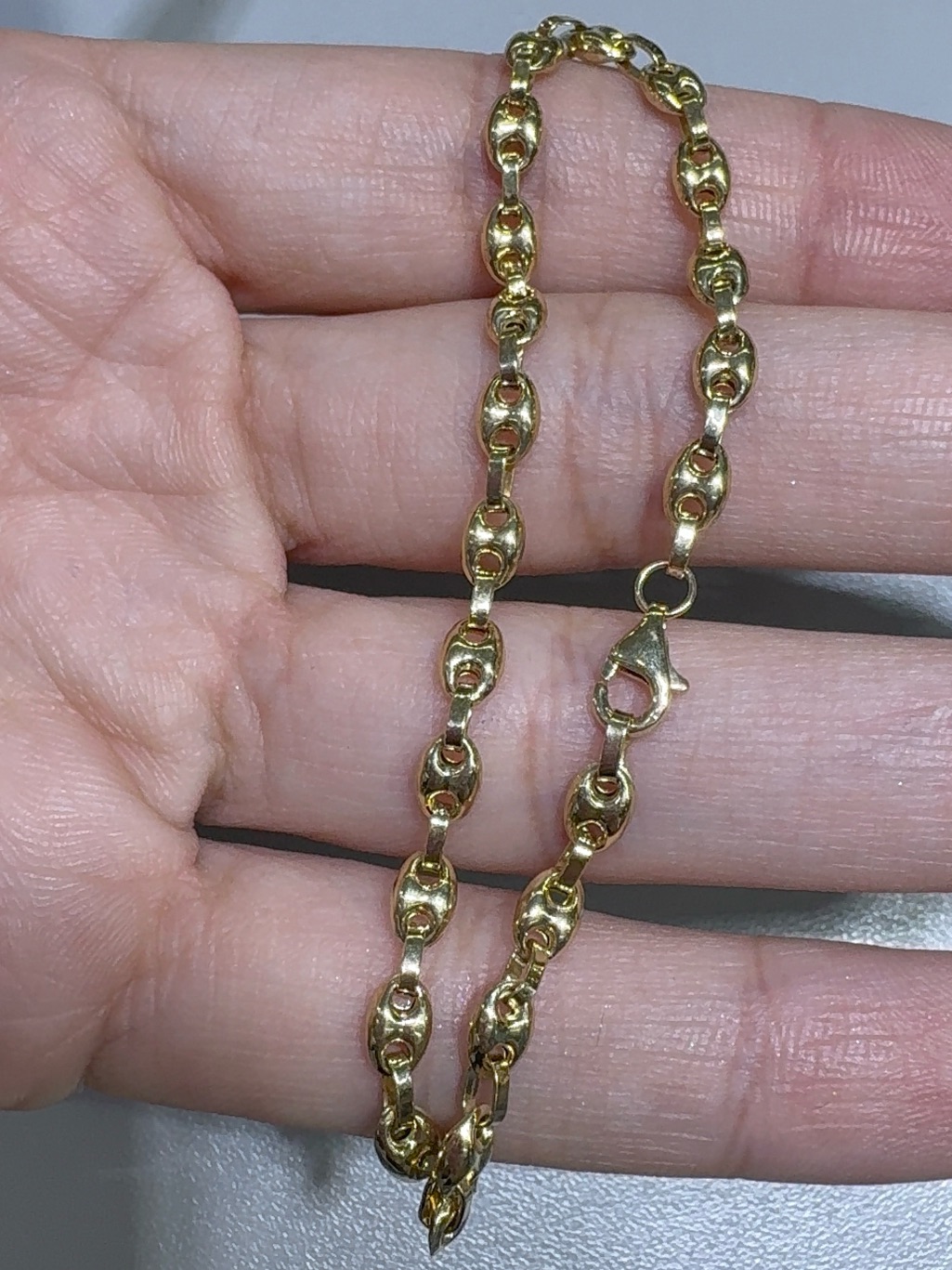 14kt Real Gold Gucci Puff Bracelet